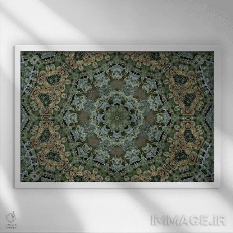 تابلو کالیودوسکوپ شاهدانه شمارهٔ ۱۲ اثر نائوم دورخمان - نمای قابدار سفید