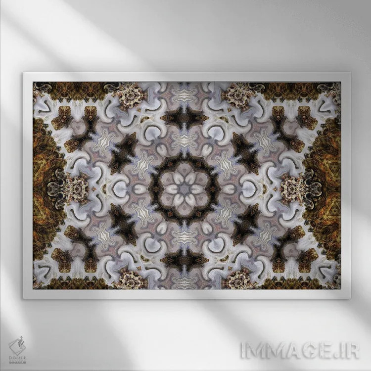 تابلو کالیودوسکوپ شاهدانه شمارهٔ ۱۱ اثر نائوم دورخمان - نمای قابدار سفید