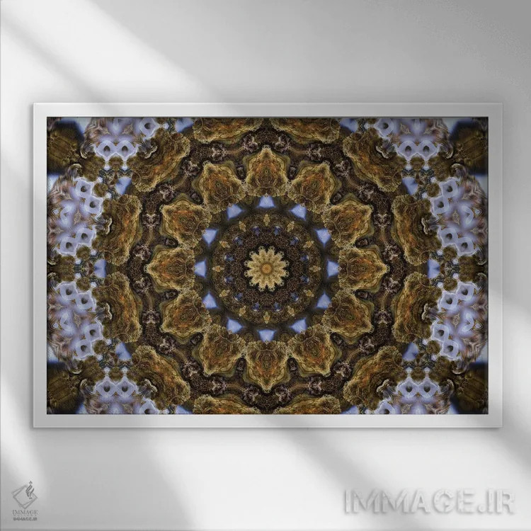 تابلو کالیودوسکوپ شاهدانه شمارهٔ ۲۴ اثر نائوم دورخمان - نمای قابدار سفید