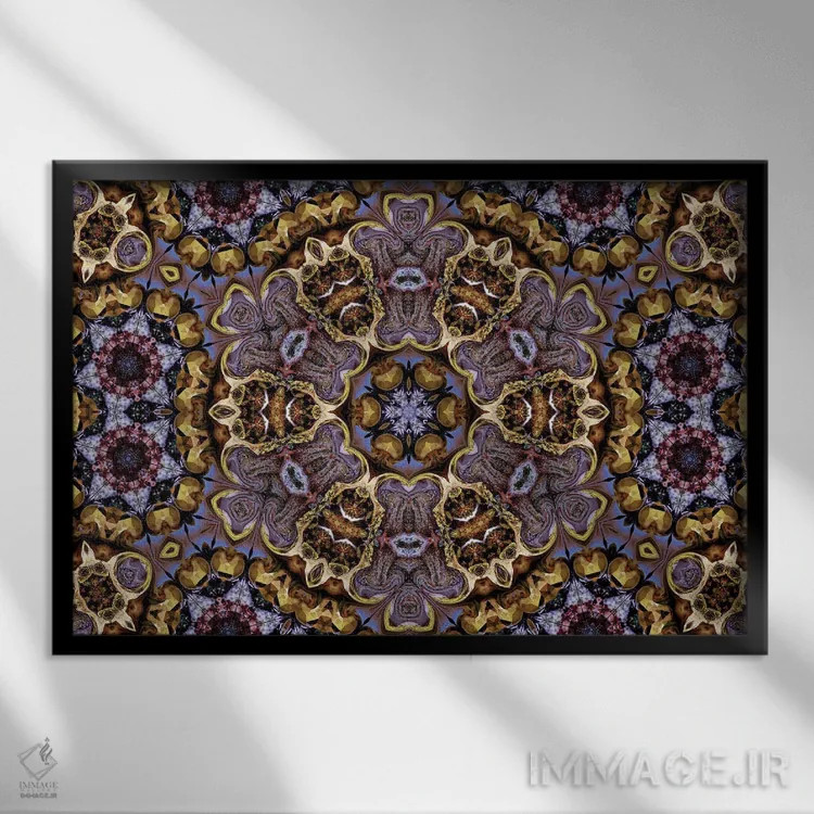 تابلو کالیودوسکوپ شاهدانه شمارهٔ ۷ اثر نائوم دورخمان - نمای قابدار مشکی