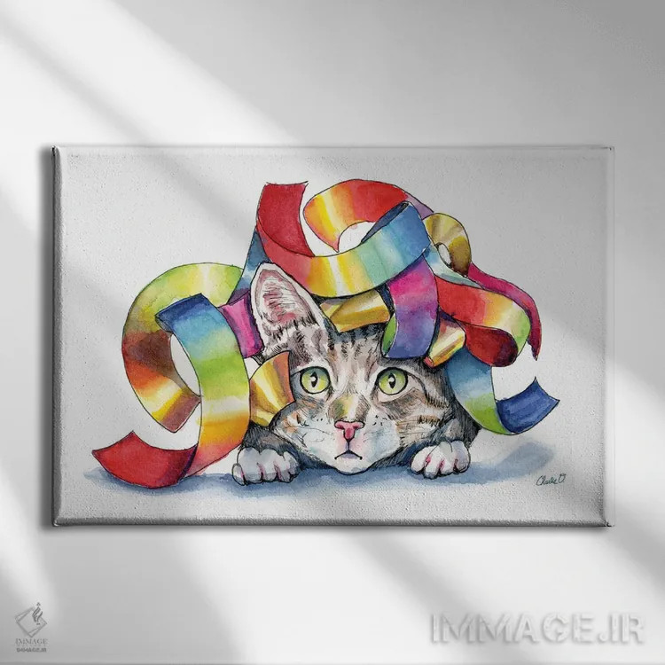 تابلو کمی گره خورده اثر چارلی اوشیلدز - نمای روبهرو روی دیوار