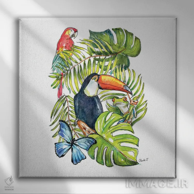 تابلو خاطرات کتاب رنگآمیزی اثر چارلی اوشیلدز - نمای روبهرو روی دیوار