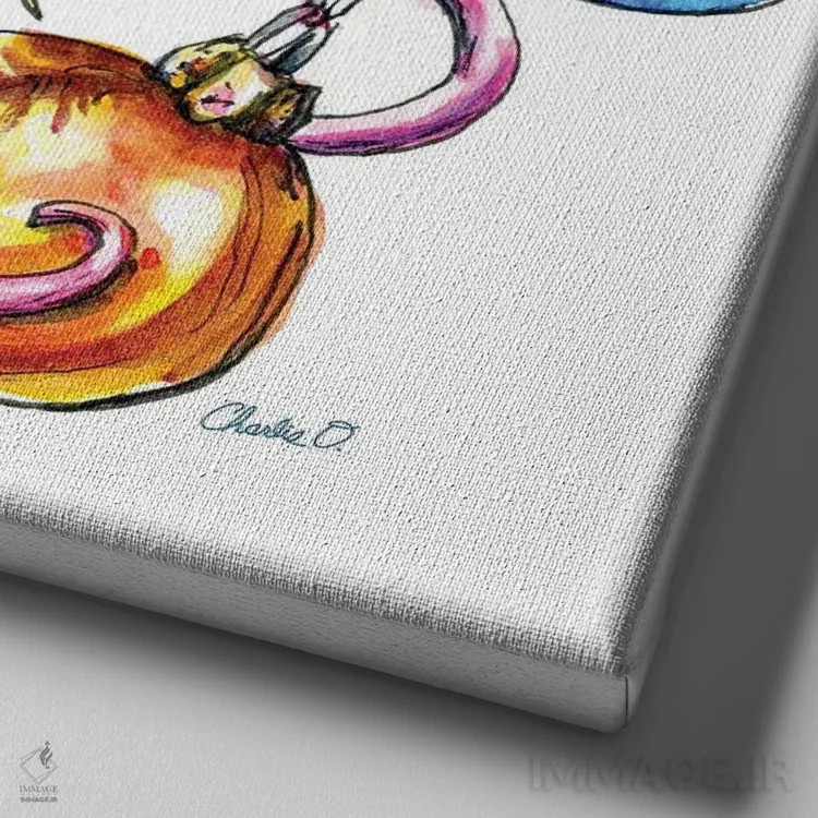 تابلو امید درخشان اثر چارلی اوشیلدز - نمای نزدیک بافت بوم