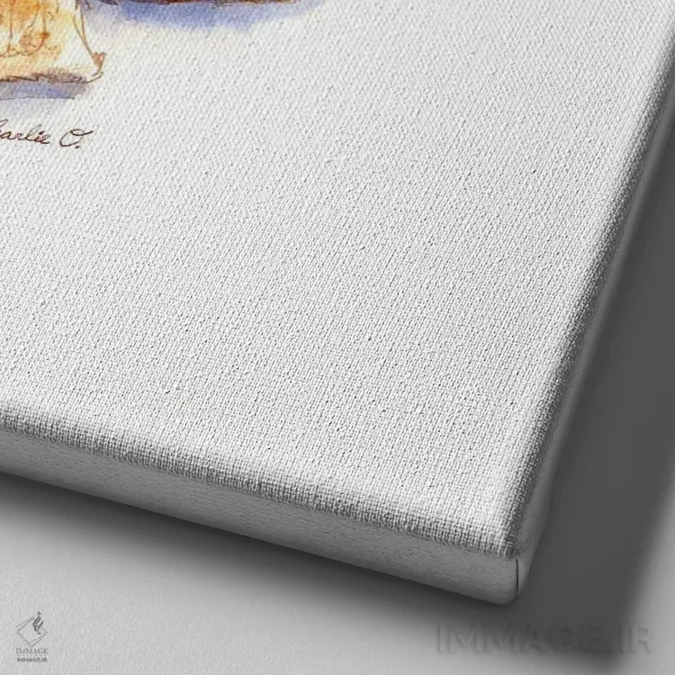 تابلو هر روز فرصت طلایی است اثر چارلی اوشیلدز - نمای نزدیک بافت بوم