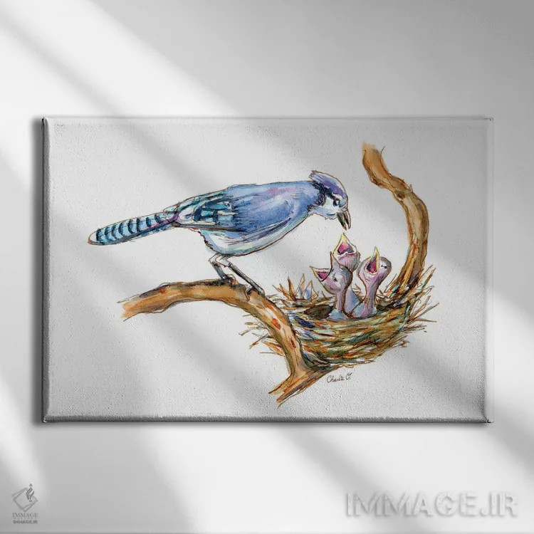 تابلو غذا خوردن در خانه اثر چارلی اوشیلدز - نمای روبهرو روی دیوار