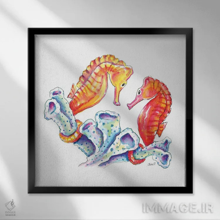 تابلو چهره به چهره اثر چارلی اوشیلدز - نمای قابدار مشکی