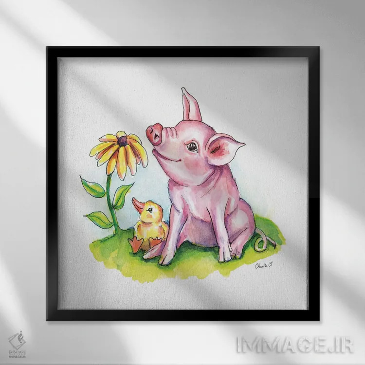 تابلو لحظههای کوچک تازه اثر چارلی اوشیلدز - نمای قابدار مشکی