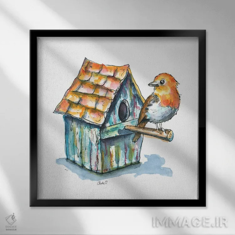 تابلو قابل تعمیر (بازسازی) اثر چارلی اوشیلدز - نمای قابدار مشکی