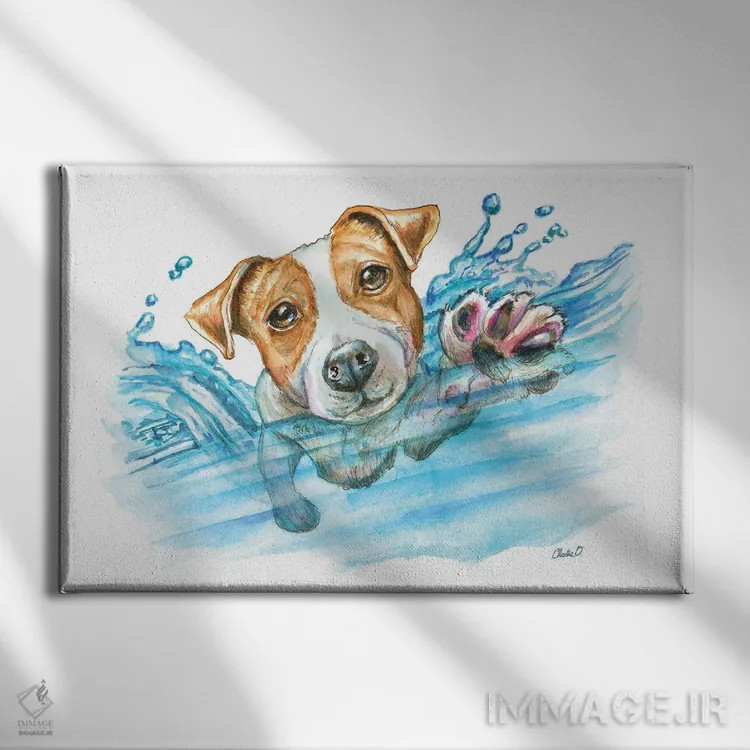 تابلو سر بالاتر از آب اثر چارلی اوشیلدز - نمای روبهرو روی دیوار