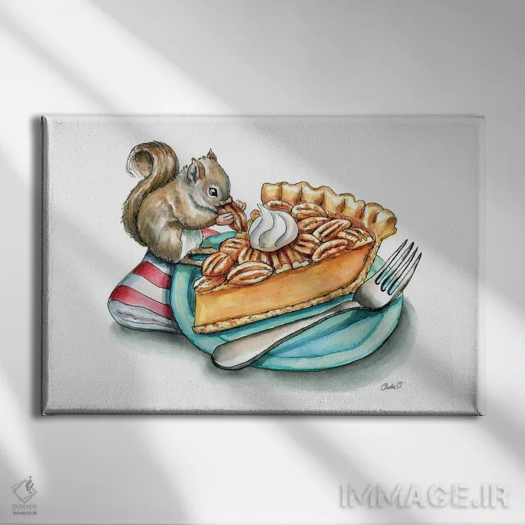 تابلو دسرهای تعطیلات اثر چارلی اوشیلدز - نمای روبهرو روی دیوار