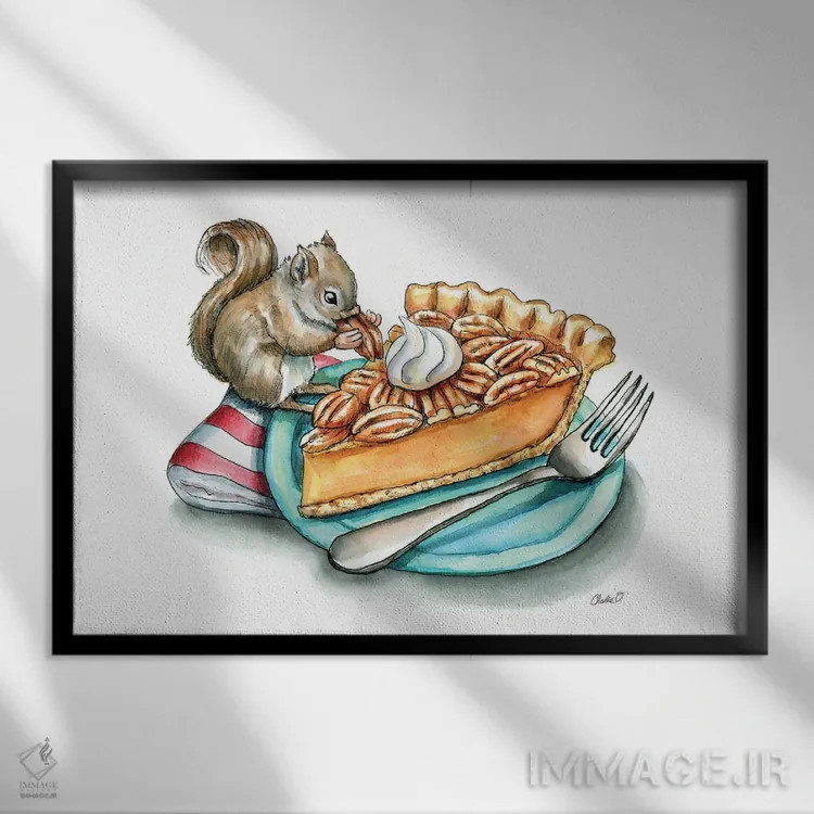 تابلو دسرهای تعطیلات اثر چارلی اوشیلدز - نمای قابدار مشکی