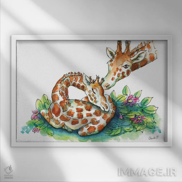 تابلو بوسهٔ شببهخیر اثر چارلی اوشیلدز - نمای قابدار سفید