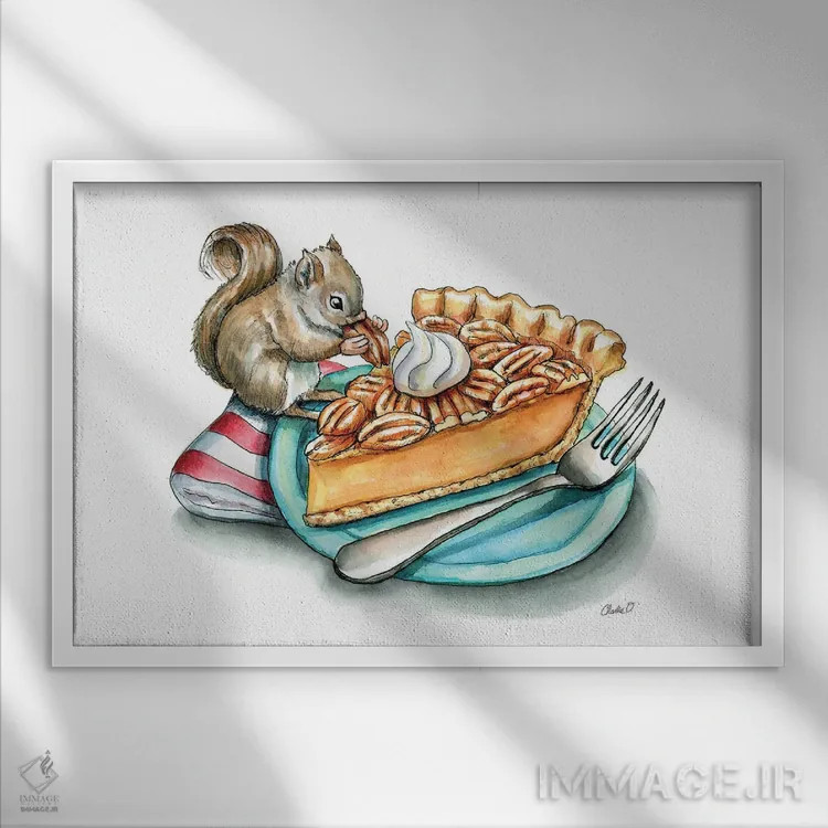 تابلو دسرهای تعطیلات اثر چارلی اوشیلدز - نمای قابدار سفید