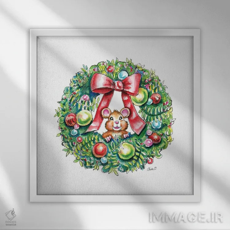 تابلو شادی تعطیلات اثر چارلی اوشیلدز - نمای قابدار سفید