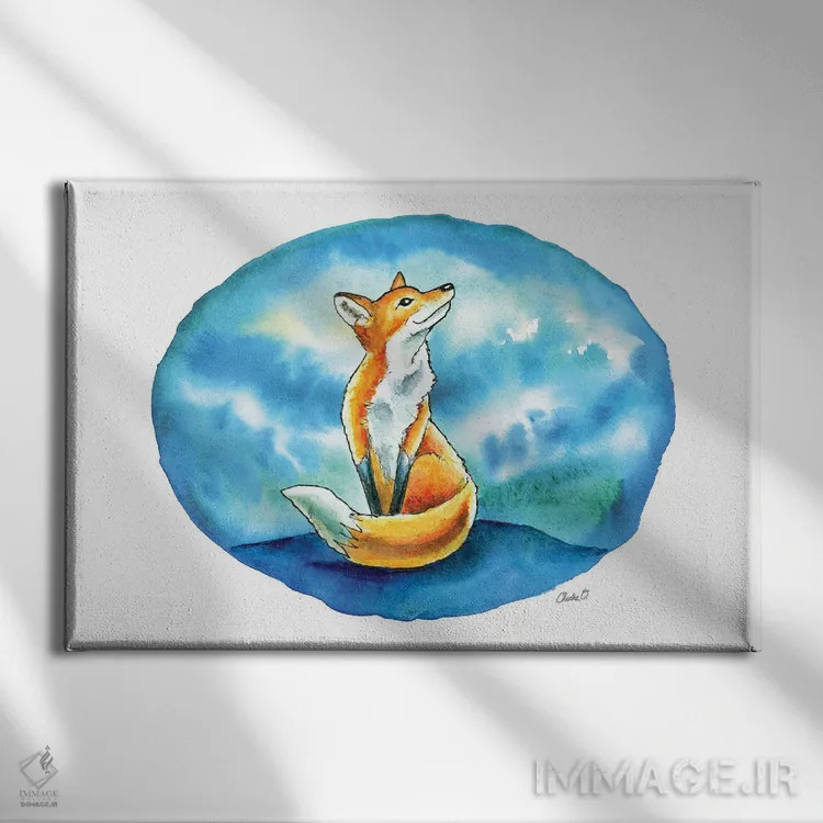 تابلو سرزمین مه آبی اثر چارلی اوشیلدز - نمای روبهرو روی دیوار