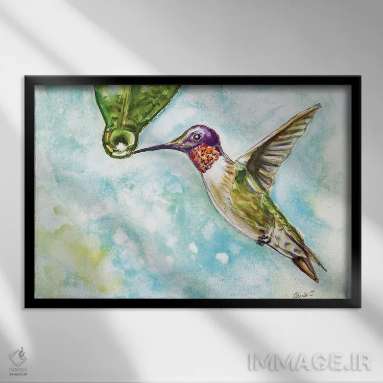 تابلو روزهای بارانی اثر چارلی اوشیلدز - نمای قابدار مشکی