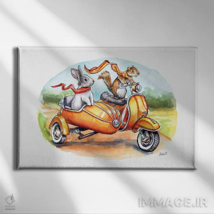 تابلو سواری شاد اثر چارلی اوشیلدز - نمای روبهرو روی دیوار