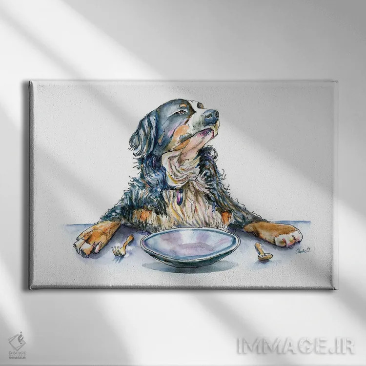 تابلو اگر حیوانات میتوانستند صحبت کنند اثر چارلی اوشیلدز - نمای روبهرو روی دیوار