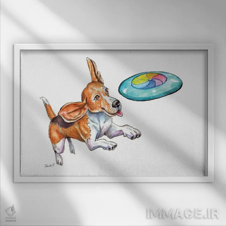 تابلو پریدن در هوا اثر چارلی اوشیلدز - نمای قابدار سفید