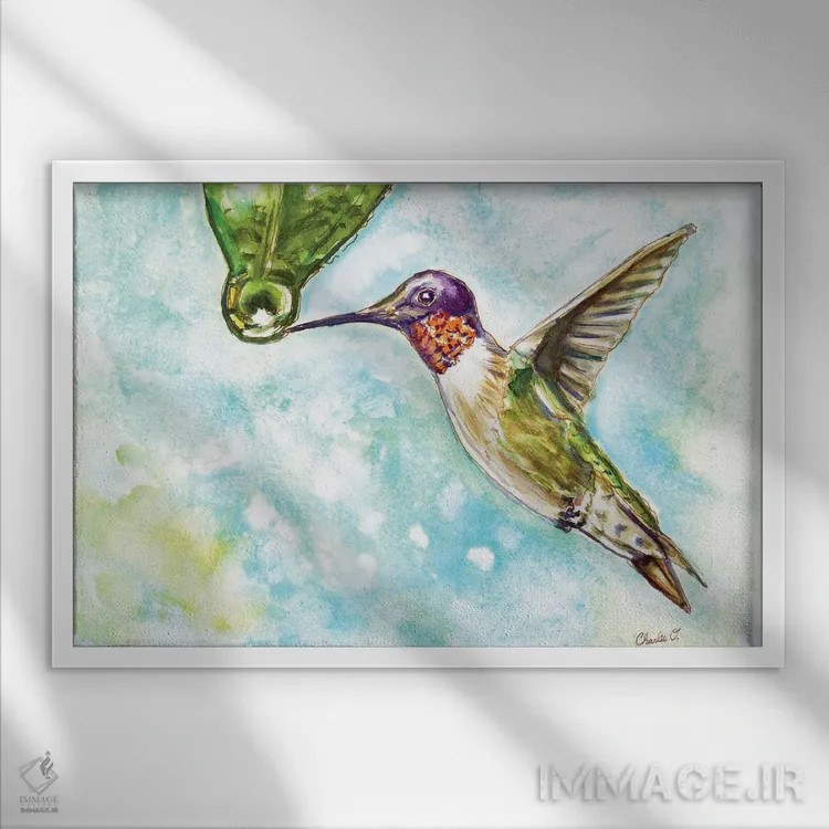 تابلو روزهای بارانی اثر چارلی اوشیلدز - نمای قابدار سفید