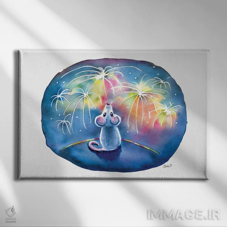 تابلو روشن کردن آسمان اثر چارلی اوشیلدز - نمای روبهرو روی دیوار