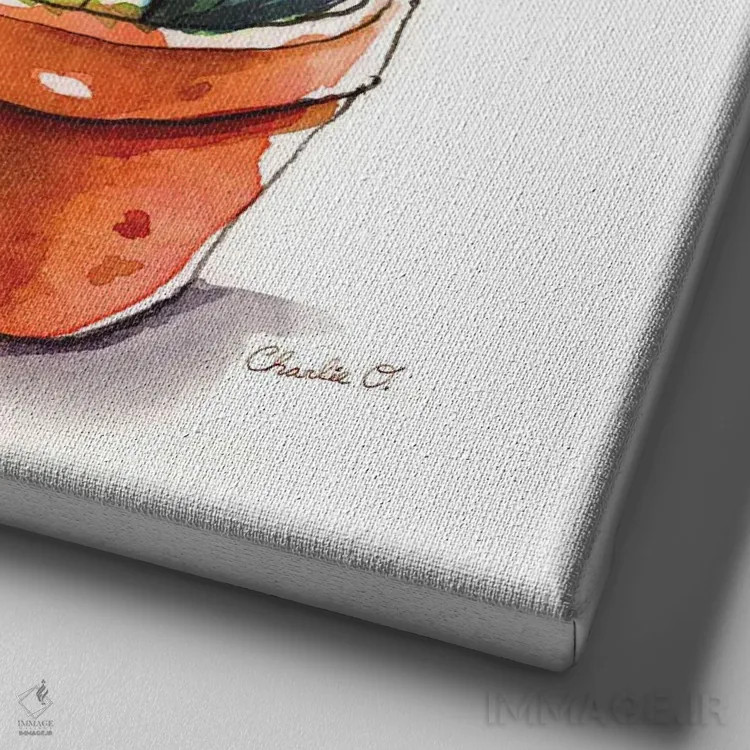 تابلو دوست داشتن بهار اثر چارلی اوشیلدز - نمای نزدیک بافت بوم