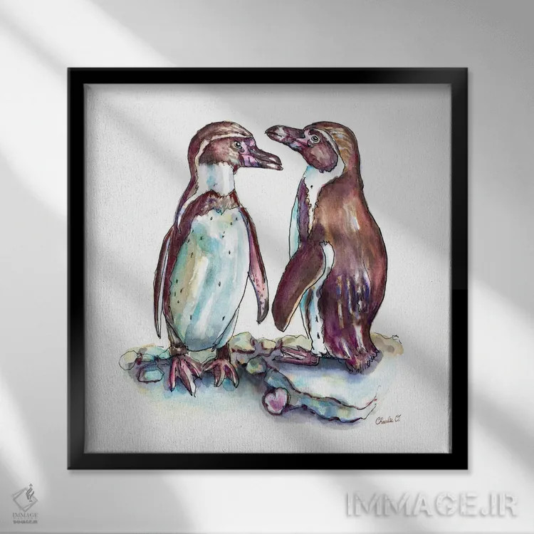 تابلو عشق در نگاه اول اثر چارلی اوشیلدز - نمای قابدار مشکی