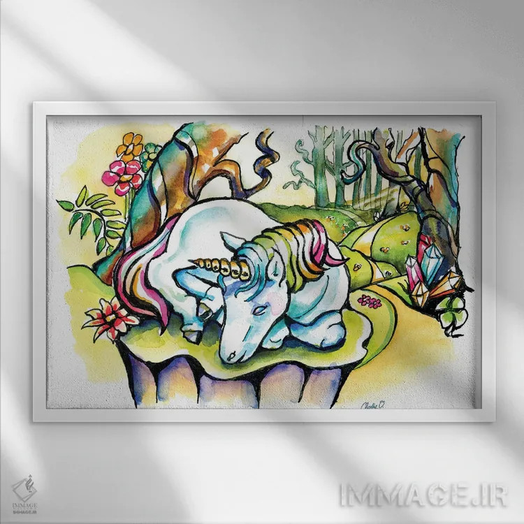 تابلو تکشاخ کوچولو اثر چارلی اوشیلدز - نمای قابدار سفید