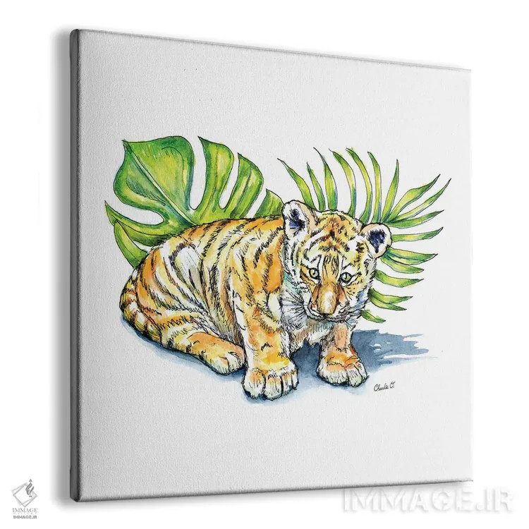 تابلو یک بچه ببر اثر چارلی اوشیلدز - نمای پرسپکتیو محصول