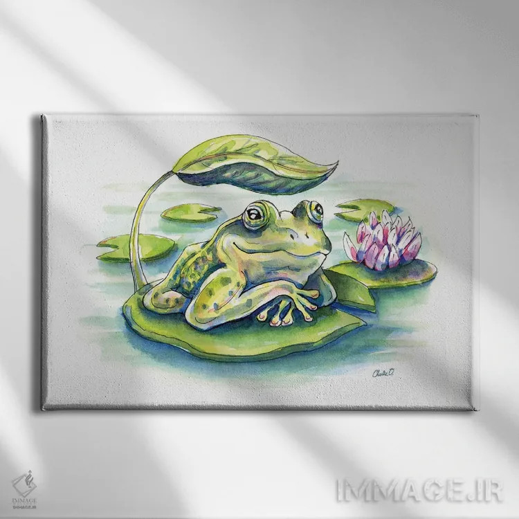 تابلو زندگی در تالاب اثر چارلی اوشیلدز - نمای روبهرو روی دیوار