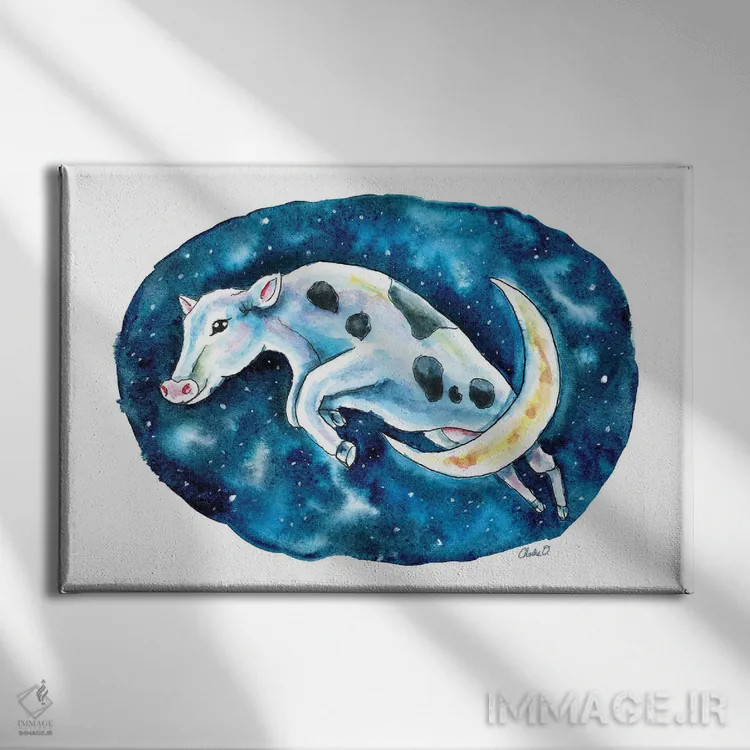 تابلو سر از پا نشناختن از خوشحالی اثر چارلی اوشیلدز - نمای روبهرو روی دیوار