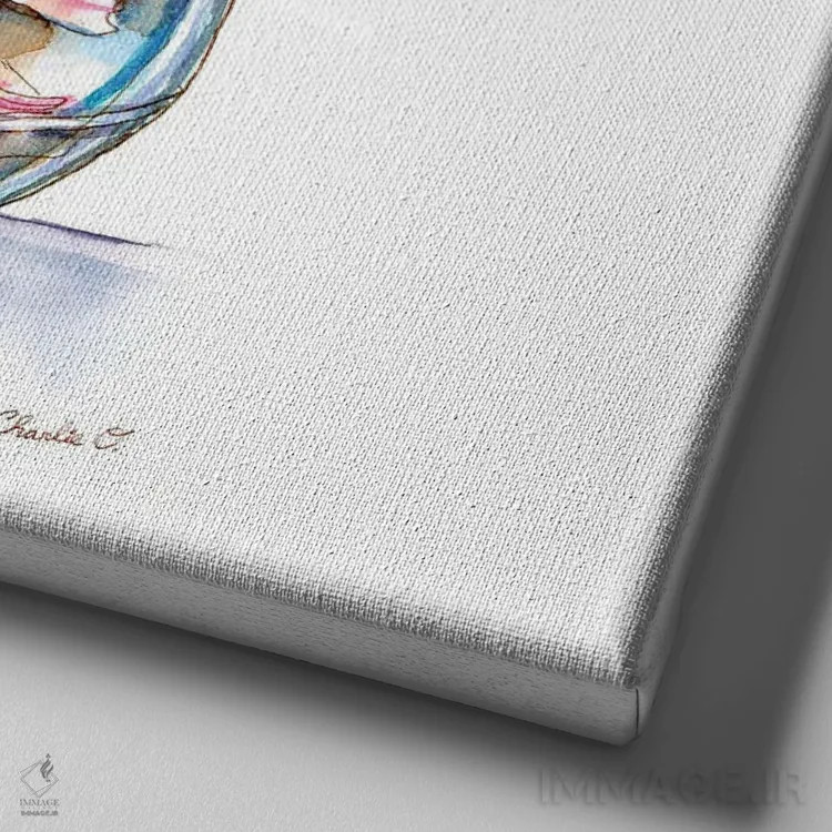 تابلو در آستانهٔ بهار اثر چارلی اوشیلدز - نمای نزدیک بافت بوم