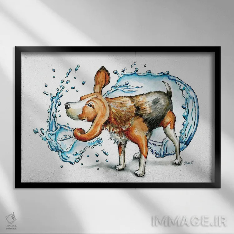 تابلو بیخیال شو اثر چارلی اوشیلدز - نمای قابدار مشکی