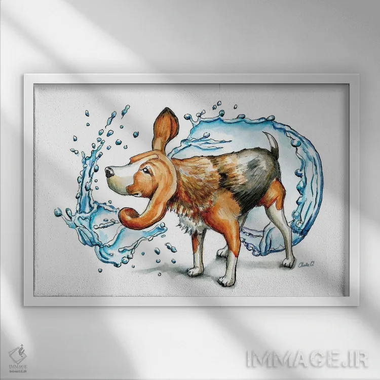 تابلو بیخیال شو اثر چارلی اوشیلدز - نمای قابدار سفید