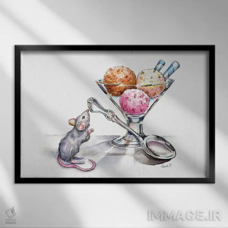 تابلو درخشان و شیرین اثر چارلی اوشیلدز - نمای قابدار مشکی