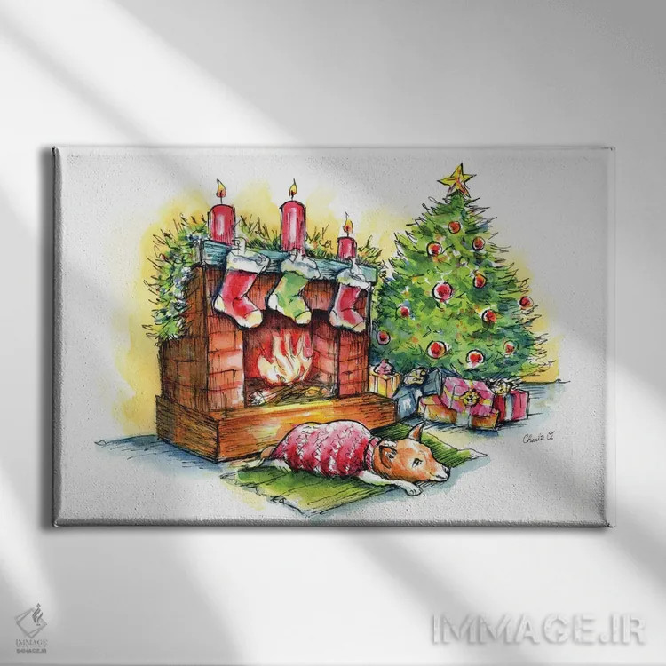 تابلو شبهای ساکت اثر چارلی اوشیلدز - نمای روبهرو روی دیوار