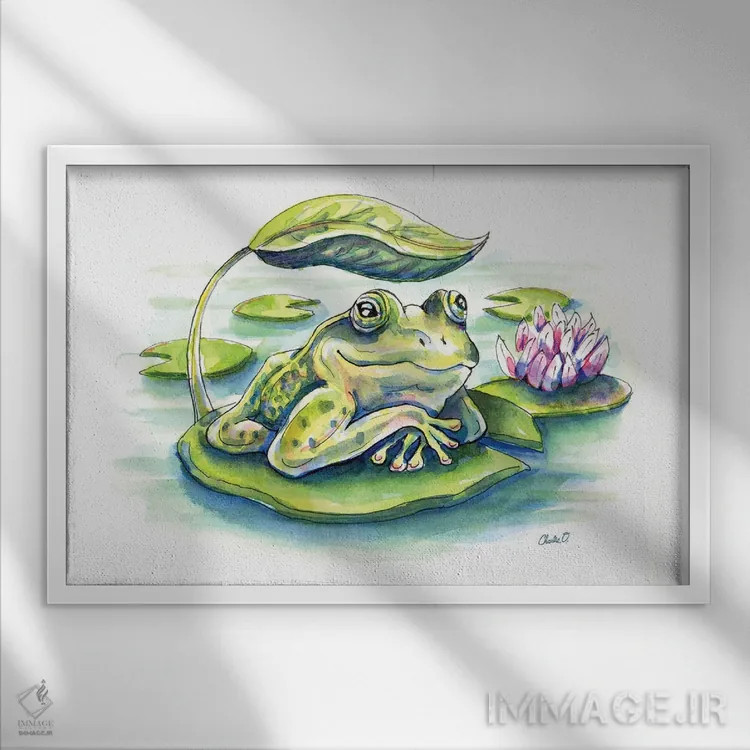 تابلو زندگی در تالاب اثر چارلی اوشیلدز - نمای قابدار سفید