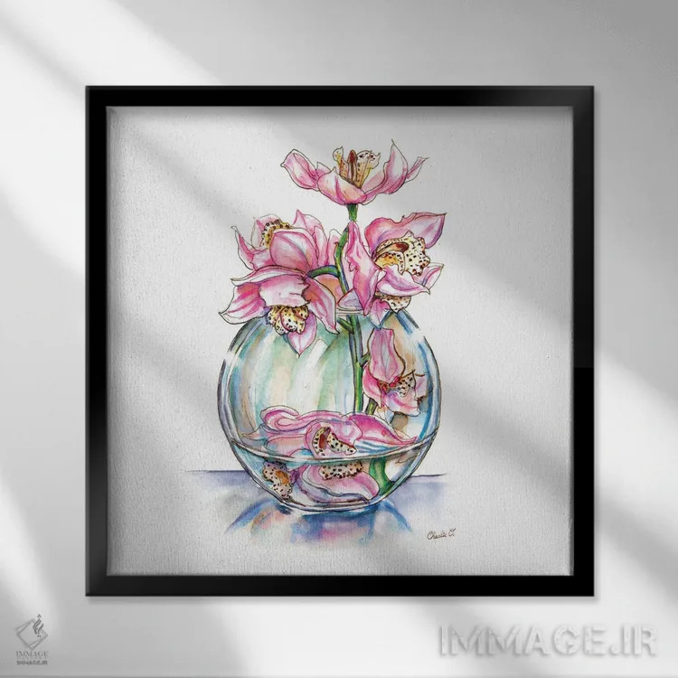 تابلو در آستانهٔ بهار اثر چارلی اوشیلدز - نمای قابدار مشکی