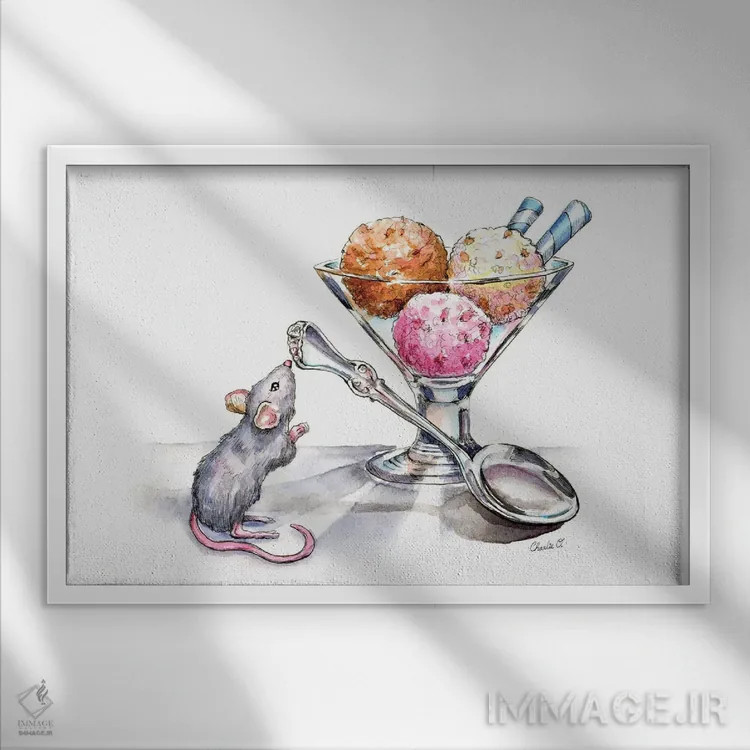 تابلو درخشان و شیرین اثر چارلی اوشیلدز - نمای قابدار سفید