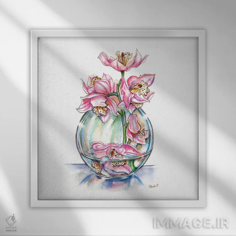 تابلو در آستانهٔ بهار اثر چارلی اوشیلدز - نمای قابدار سفید