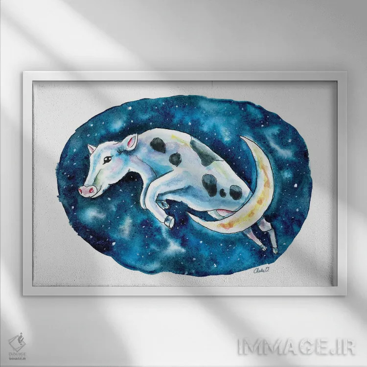 تابلو سر از پا نشناختن از خوشحالی اثر چارلی اوشیلدز - نمای قابدار سفید