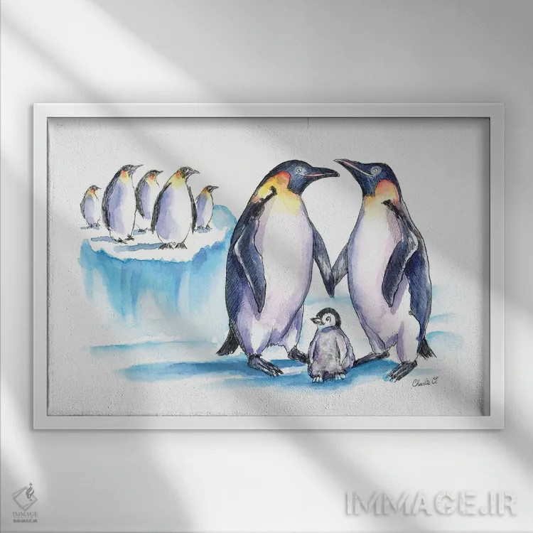 تابلو دور از جمعیت اثر چارلی اوشیلدز - نمای قابدار سفید