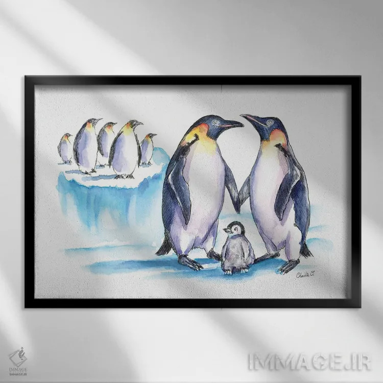 تابلو دور از جمعیت اثر چارلی اوشیلدز - نمای قابدار مشکی