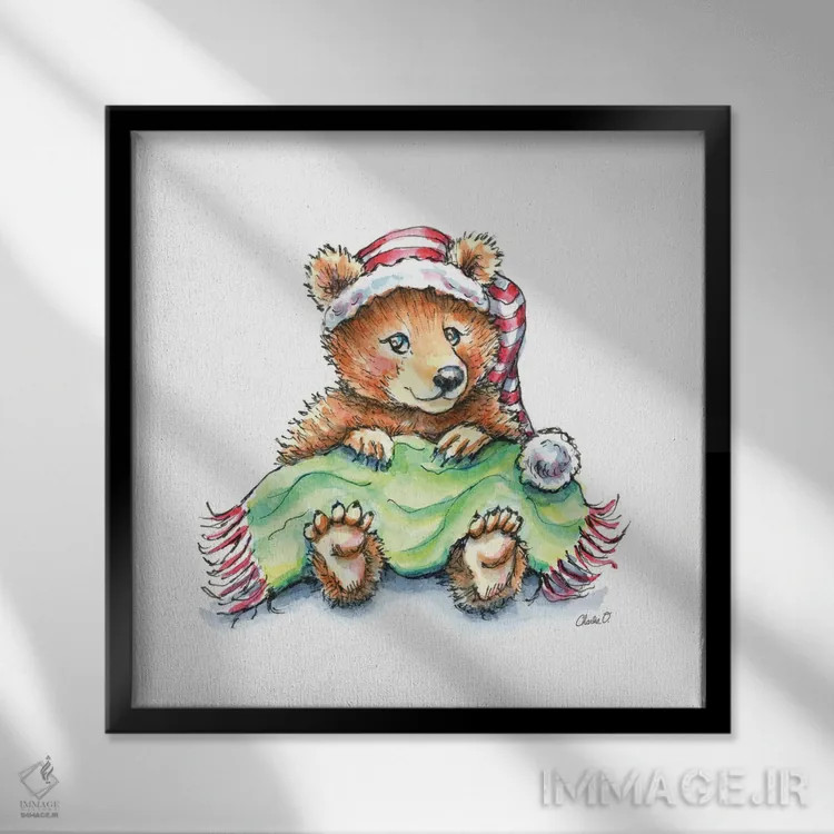 تابلو لذتهای خواب زمستانی اثر چارلی اوشیلدز - نمای قابدار مشکی