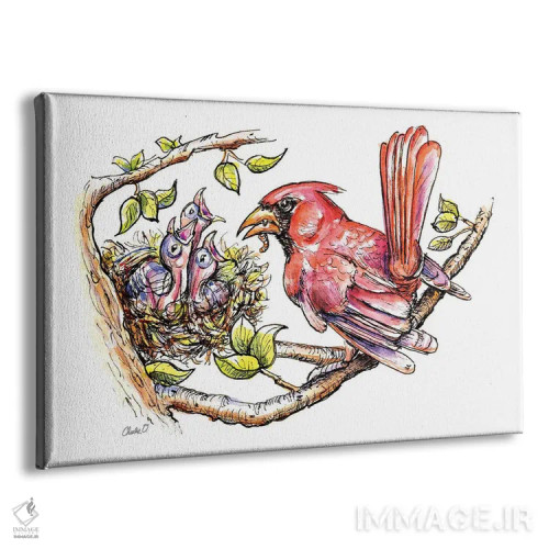 تابلو جوجهپرندههای کوچک اثر چارلی اوشیلدز - نمای پرسپکتیو محصول