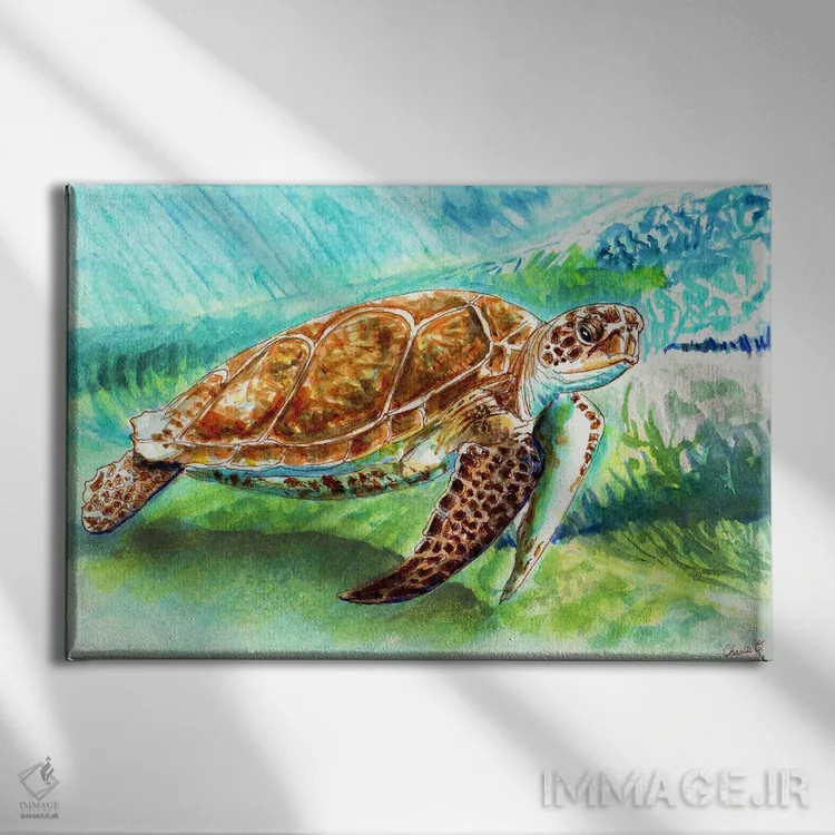 تابلو زیر امواج اثر چارلی اوشیلدز - نمای روبهرو روی دیوار