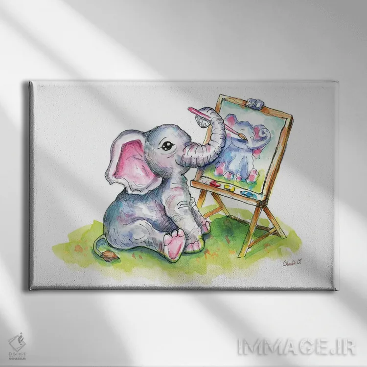 تابلو وقتی خلق میکنیم اثر چارلی اوشیلدز - نمای روبهرو روی دیوار