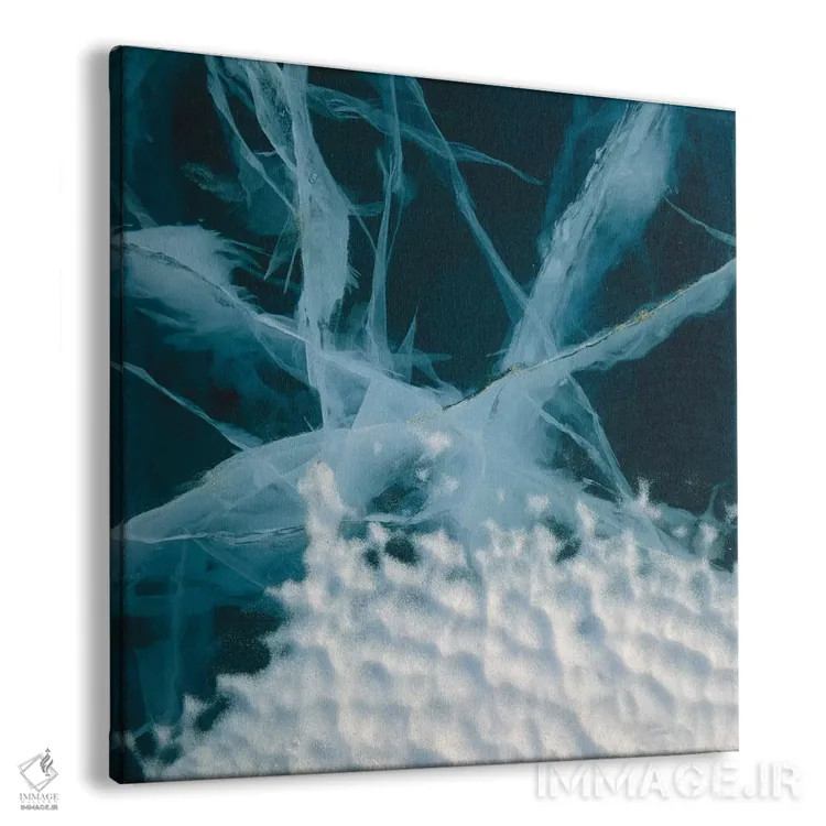 تابلو انتزاعی از یخ مرمری، قطب جنوب اثر کالین مونتیث - نمای پرسپکتیو محصول