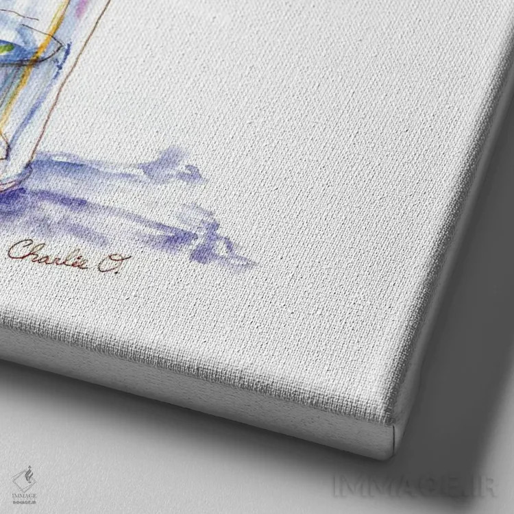 تابلو آنجا که گلهای وحشی میرویند اثر چارلی اوشیلدز - نمای نزدیک بافت بوم