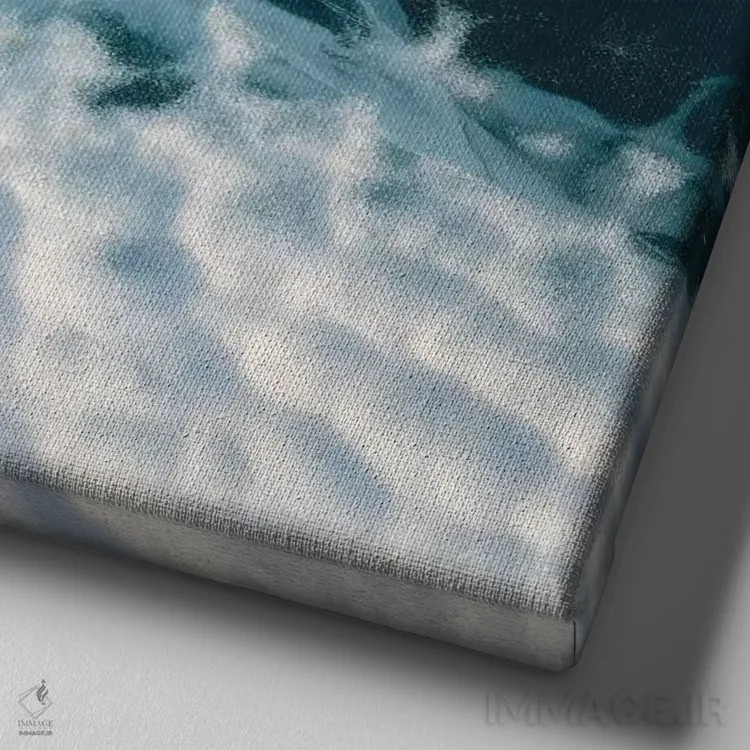 تابلو انتزاعی از یخ مرمری، قطب جنوب اثر کالین مونتیث - نمای نزدیک بافت بوم